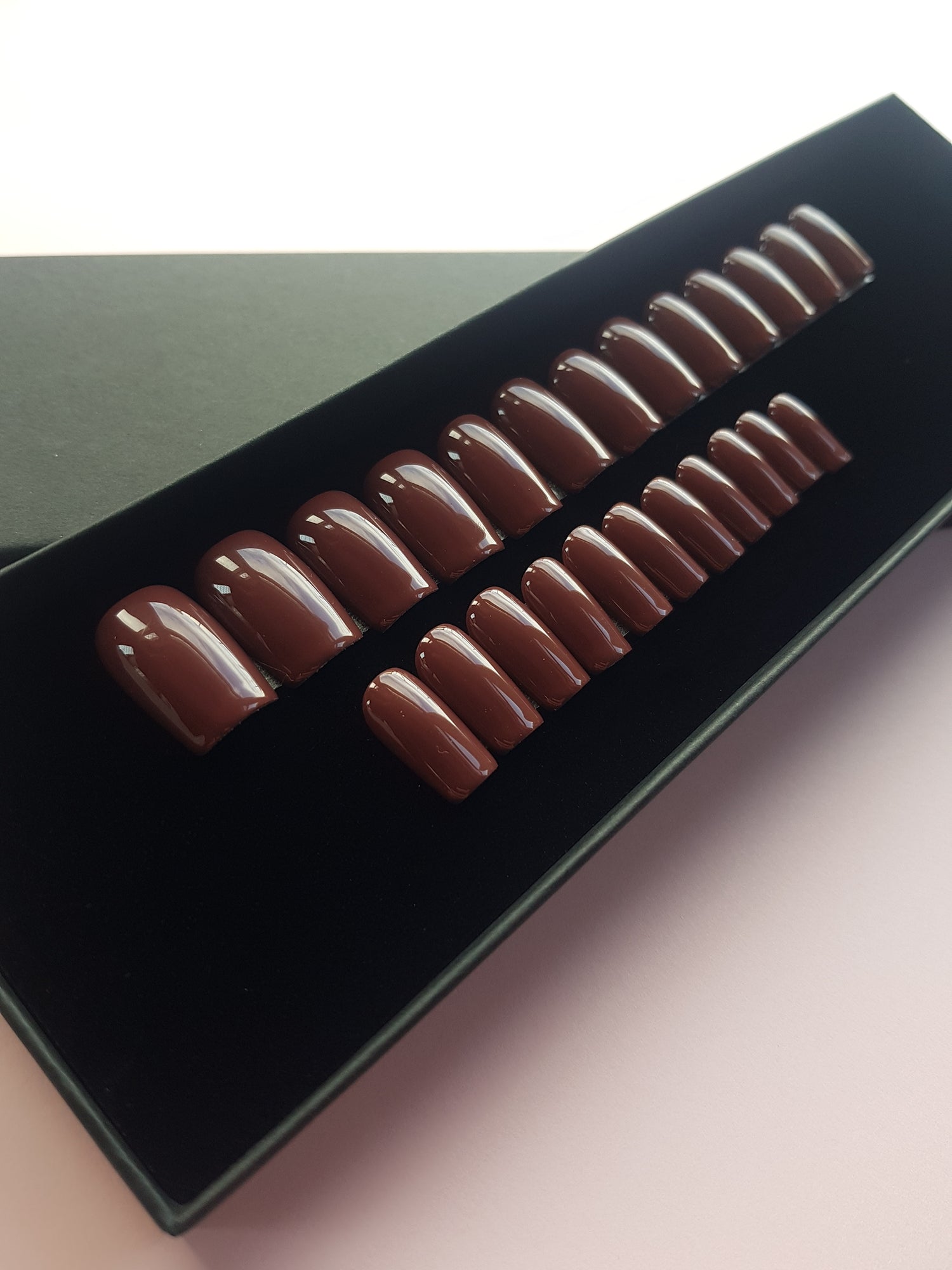 Press On Nails || " Chocolate brown nails " || Set Of 24 || Custom & Handmade Luxury False Nails || Made In UK LuxeNailsInc