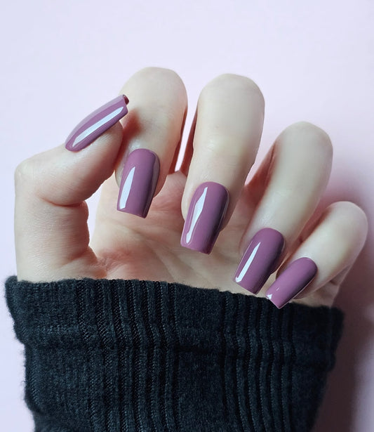 Press On Nails || " Crazy About Mauve" || Set Of 24 || Custom & Handmade Luxury False Nails || Made In UK LuxeNailsInc