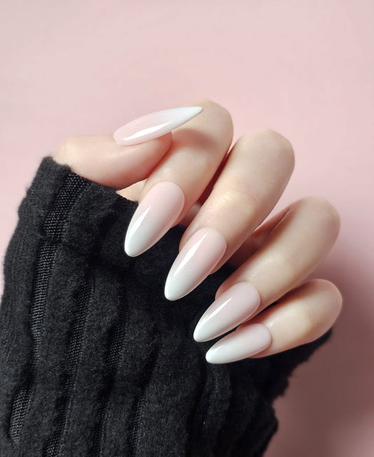 Press On Nails || "Baby boomers ombre press on nails " || Set Of 24 || Custom & Handmade Luxury False Nails || Made In UK