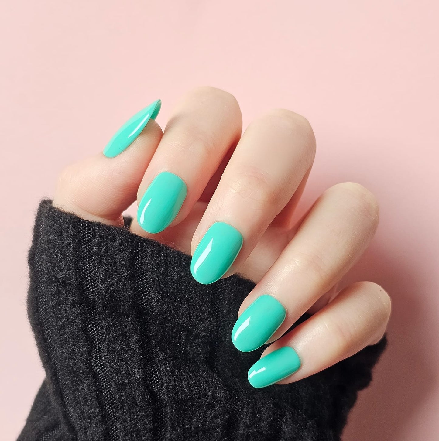 Press On Nails || "Turquoise  " || Set Of 24 || Custom & Handmade Luxury False Nails || Made In UK