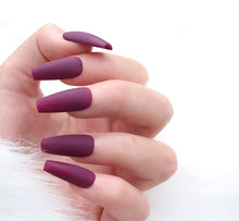 Load image into Gallery viewer, matte Purple Press On Nails
